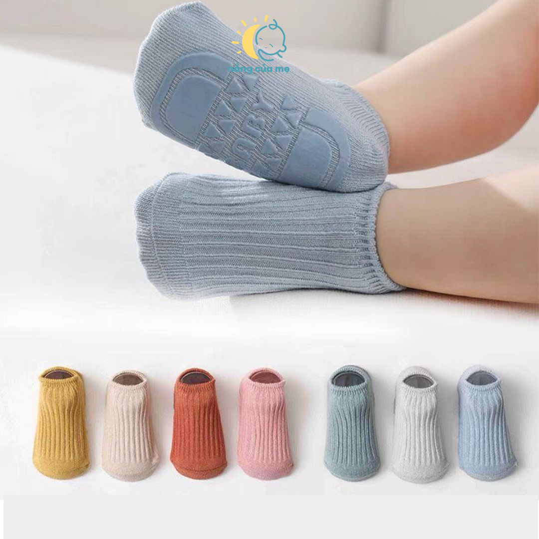 Tất vớ cổ ngắn cho bé dệt gân cực kì co giãn, nhiều màu, style Hàn Quốc - Nắng Của Mẹ_TRONXOE01