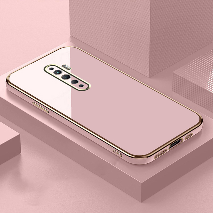 "Ốp lưng Oppo Reno 2F Cạnh vuông" _Mạ màu viền_Vát Cạnh_Màu sắc sang trọng ,Loại Tốt ,Ôm sát máy Acovit