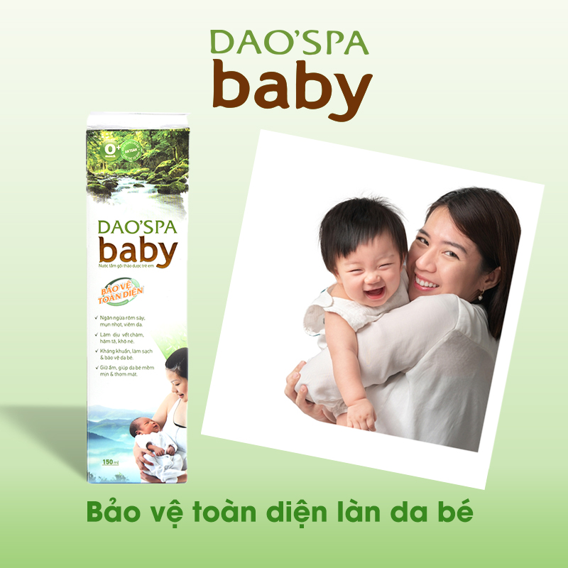Nước tắm bé thảo dược dao'spa baby - chai 150ml