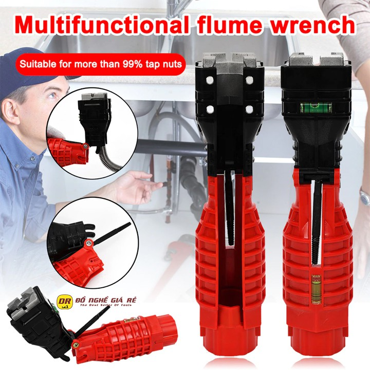 Dụng Cụ Sửa Ống Nước Cờ Lê Mỏ Lết Đa Năng Đầu Vặn Dây Vòi Cấp Nước Tháo Lắp Chậu Rửa Phiên Bản Mới