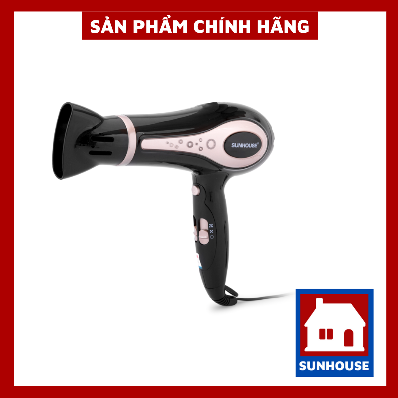 Máy sấy tóc sunhouse shd2317 - công suất 1800w - 3 chế độ sấy - đầu sấy hẹp - tạo kiểu nhanh - hệ thống tản nhiệt tốt - quạt gió mạnh mẽ - hàng chính hãng