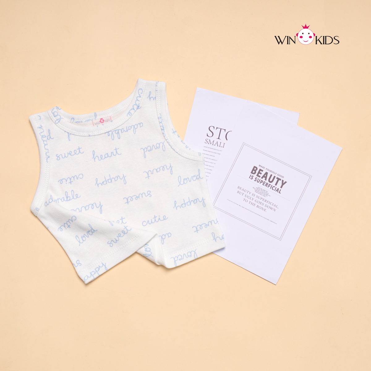 Áo croptop sát nách bé gái ba lỗ ôm body thun cotton 10-40kg Thời trang trẻ em WINKIDS - 3