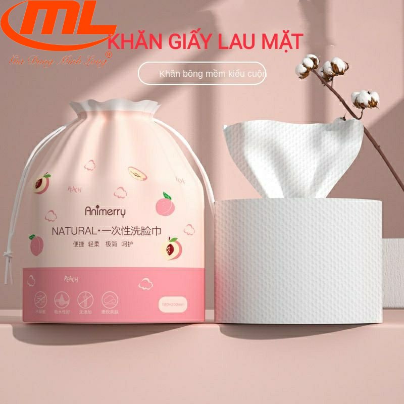 Cuộn Khăn lau mặt dùng 1 lần , Khăn giấy lau mặt ướt đa năng