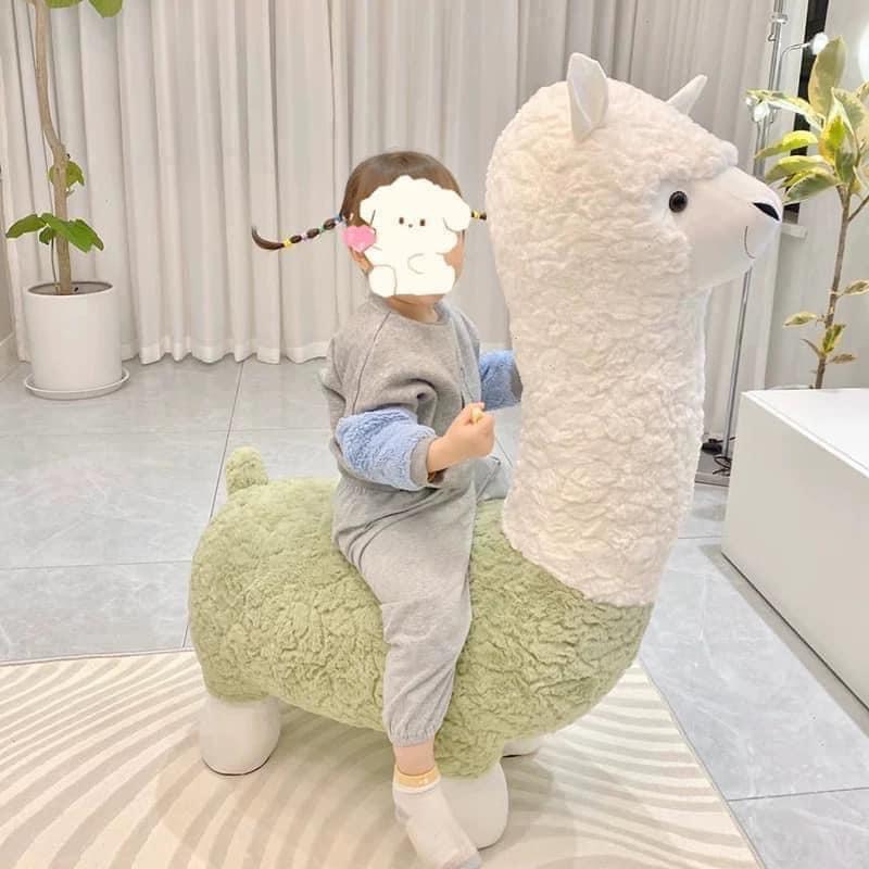 Ghế lạc đà lông cừu nhập khẩu decor/ ghế trang trí