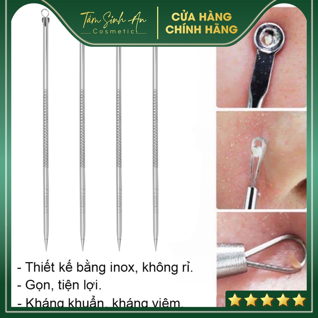 Cây Nặn Mụn 2 Đầu - Tiệt Trùng, Sát Khuẩn - Que Nặn Mụn Cao Cấp Tâm Sinh An Cosmetic - Mãi Mãi Tuổi 18
