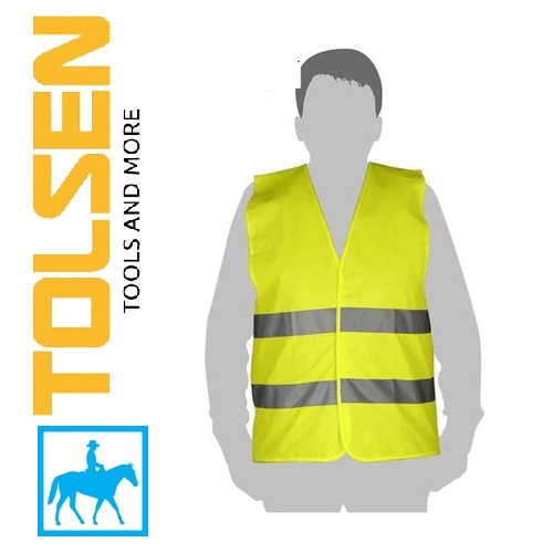[HCM]Áo Bảo Hộ Lao Động Dạ Quang Không Tay Vàng XXL TOLSEN 45094