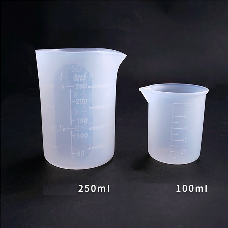 Cốc silicone pha keo Epoxy Resin, cốc silicone 100ml, 250ml