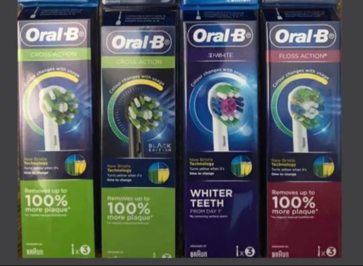 Vỉ 3 Đầu Bàn Chải Điện Oral-B Braun - Đủ Loại Đầu Thay Thế Bàn Chải Oral B Đầu Bàn Chải OralB Chính Hãng