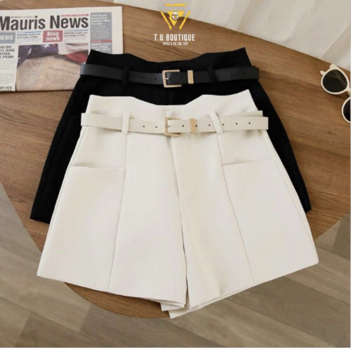 Quần short sasa kèm đai