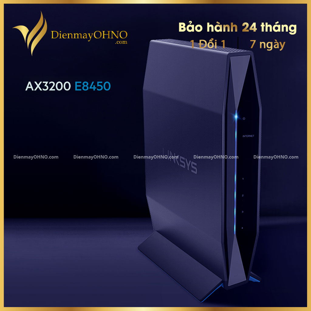 Bộ phát wifi router linksys e8450 xuyên tường chính hãng - thiết bị bộ cục modem router phát sóng wifi 2 băng tầng 2.4ghz 5ghz - điện máy ohno