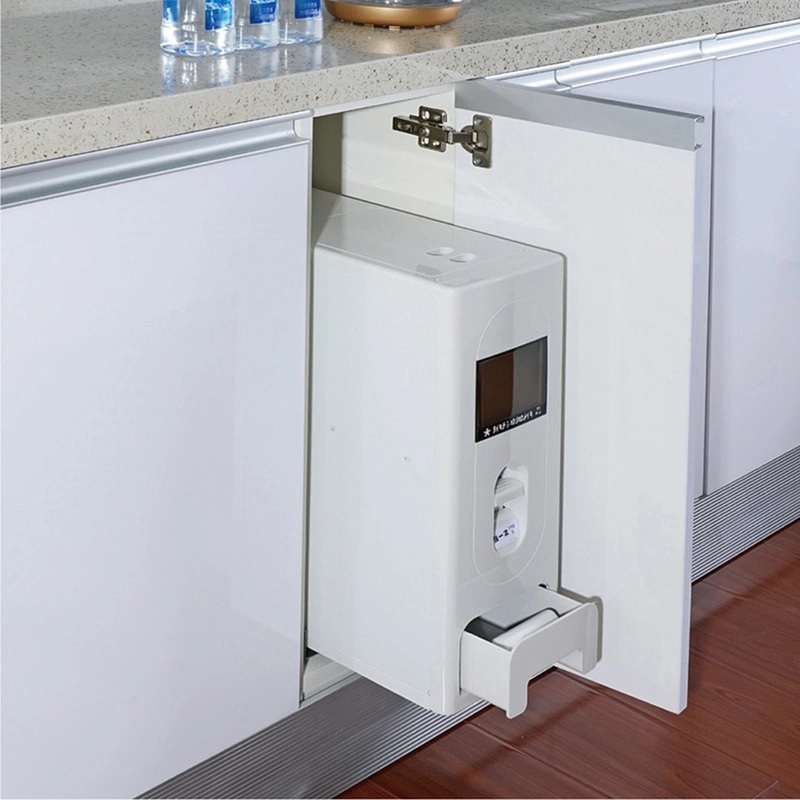 Thùng gạo âm tủ cánh mở, ray trượt giảm chấn Pull-out Ecalite NRC15P - Rộng tủ 250mm - Hàng Chính Hãng