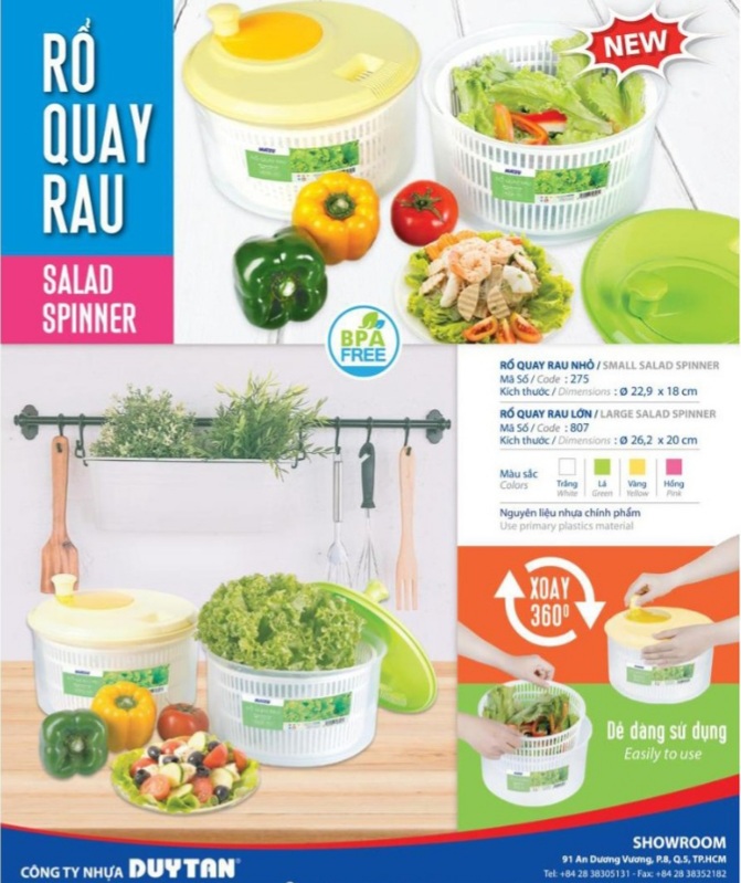 [HCM]Bộ quay rau lớn Duy Tân (Ø 262 x 20 cm)