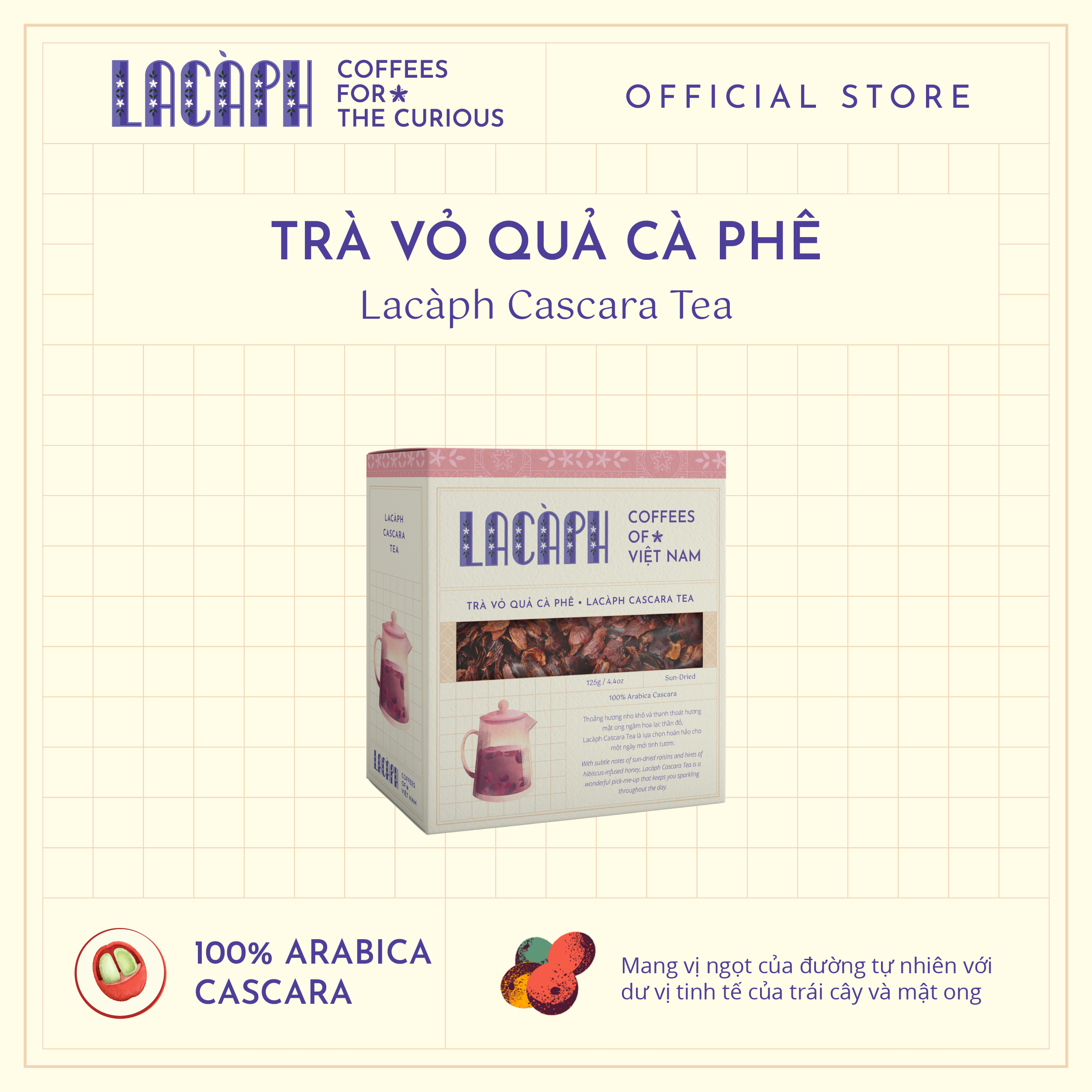 Trà vỏ quả cà phê Lacàph Cascara - Hàng chính hãng