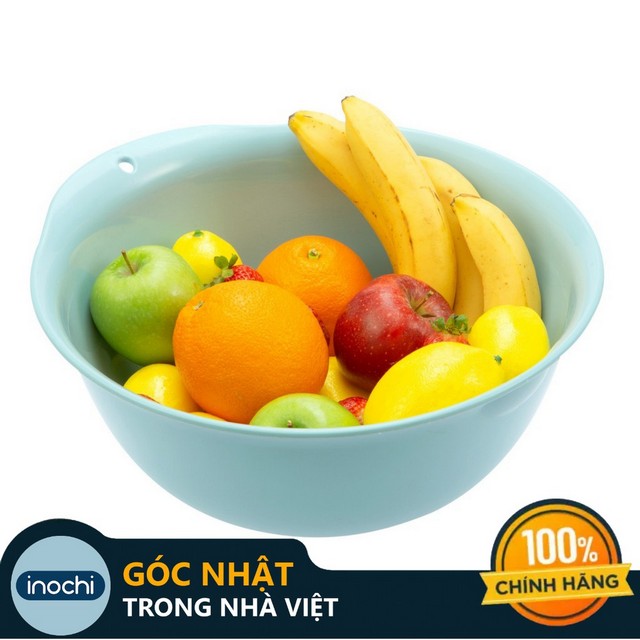 Chậu Thau Nhựa Cao Cấp Yoko Inochi Nhật Bản - An toàn cho sức khoẻ - Kháng khuẩn khử mùi đảm bảo an toàn vệ sinh thực phẩm - Size 23cm - Nhiều Màu (252 x 233 x 112 mm)