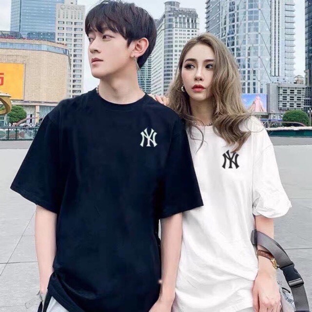 Áo thun in chữ “ n.y “ áo thun unisex nam nữ form chuẩn.