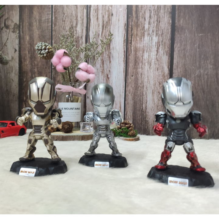 Bộ 6 siêu nhân vật người sắt bằng kim loại cao cấp , mô hình người sắt
