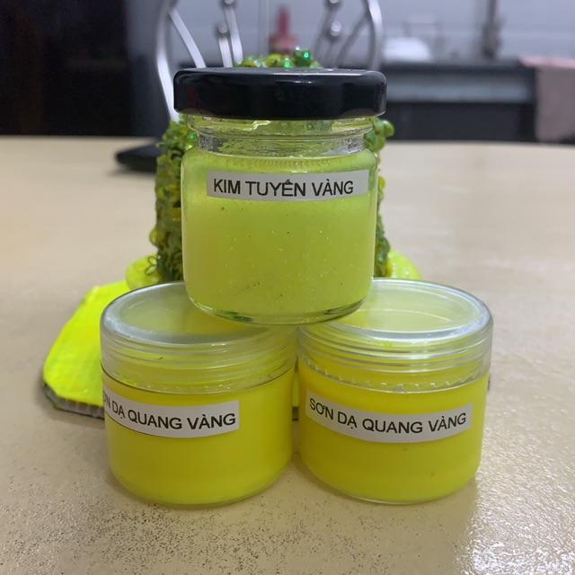 [HCM]Sơn dạ quang vàng và kim tuyến vàng chất lượng đảm bảo an toàn đến sức khỏe người sử dụng cam kết hàng đúng mô tả