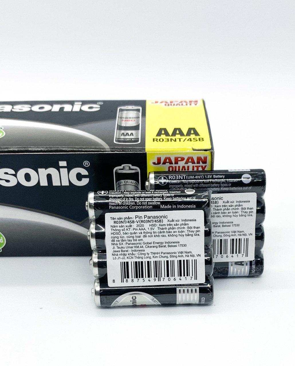 BỘ 8 PIN PANASONIC Siêu Bền ( 4 Pin AA + 4 Pin AAA ) 1,5V - Hàng chính hãng