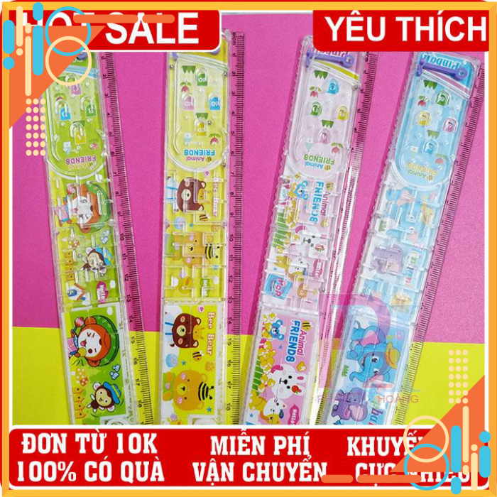 Thước trò chơi bắn bi và xếp hình vui nhộn dài 20cm | ZC - Bách Hóa Online