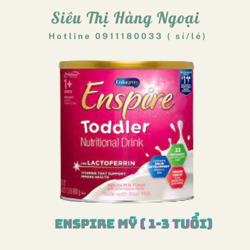 Date 6/24 Sữa bột Enfagrow Enspire Toddler Nutritional Drink 680g dành cho bé từ 1 tuổi