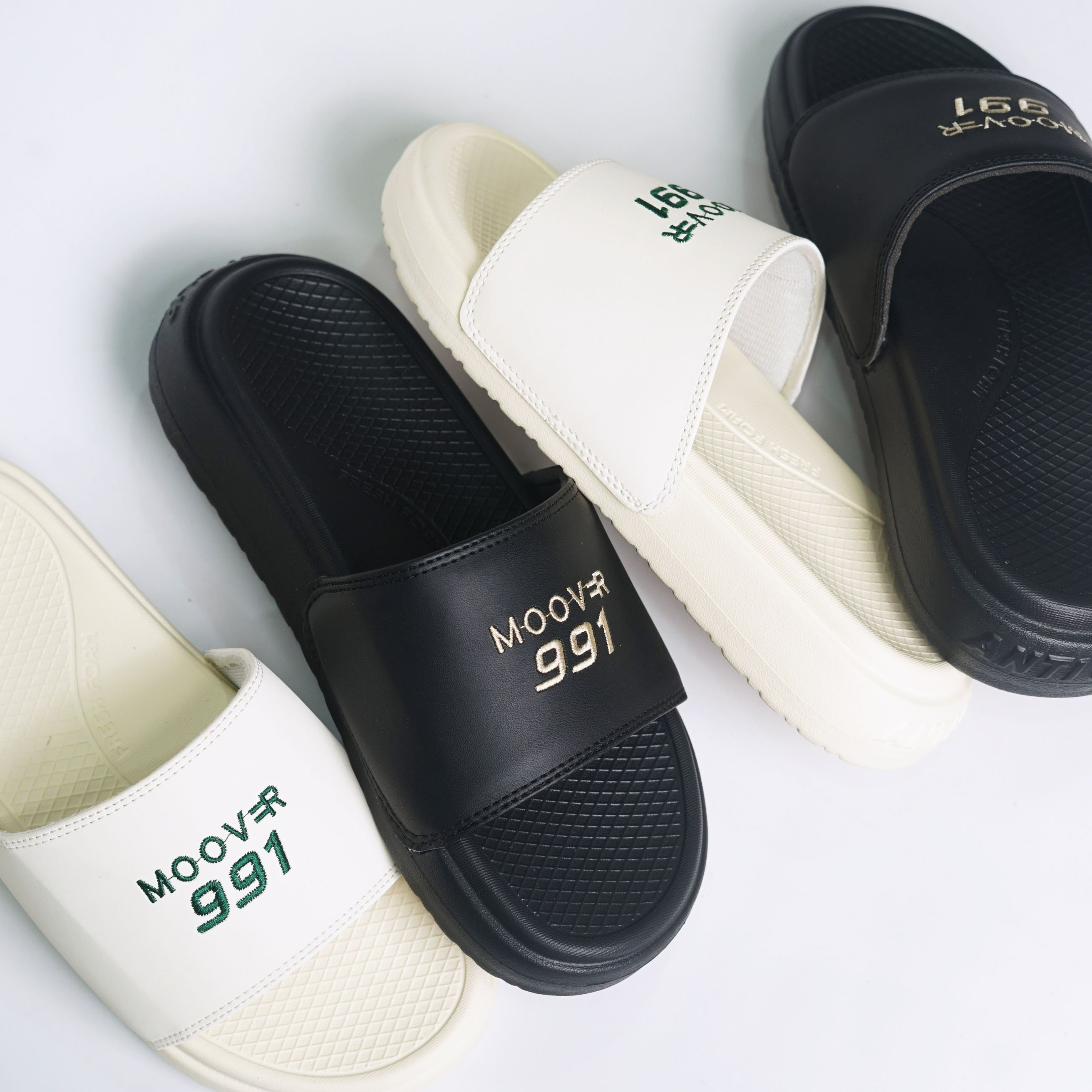 Dép quai ngang nam nữ MOOVER 991 dép cao su đế cao 4cm mang nhẹ chân chống trơn trượt tốt
