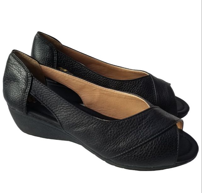 Giày Búp Bê Hở Mũi BIGBEN Da Bò Thật Cao Cấp BB42