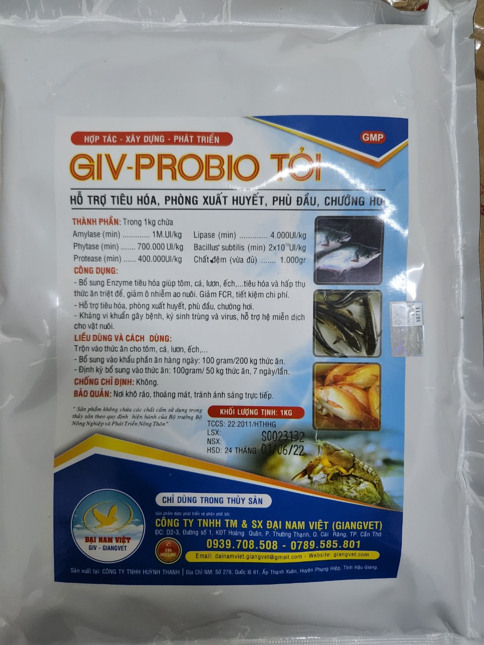 Men tỏi (EM tỏi) cho nuôi lươn