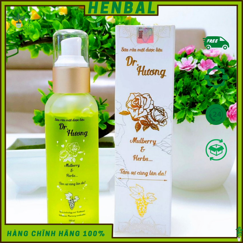 Sữa rửa mặt dược liệu làm sạch , dưỡng da ngăn ngừa mụn , giảm mụn dr.hương.