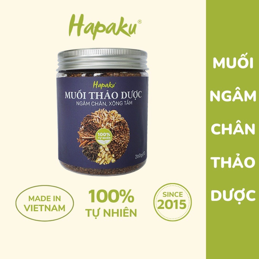 Muối thảo dược ngâm chân hapaku giảm đau nhức tẩy da chết giảm tê buốt lạnh bàn chân hapaku