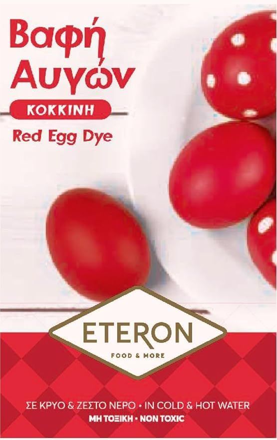 Thuốc nhuộm trứng đỏ truyền thống của Giáo hội Chính thống Hy Lạp cho Lễ Phục Sinh, rất dễ tô màu.