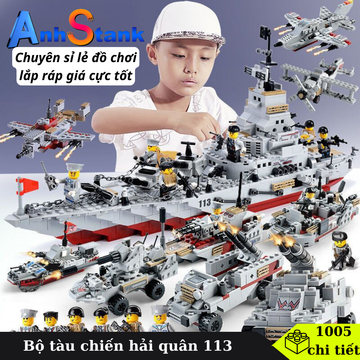 [1005 chi tiết] Đồ chơi lắp ráp City Tàu Chiến Hải Quân 25 cách chơi và 8 mô hình chiến hạm cung cấp bởi Anhstank