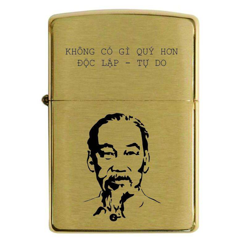 Bật Lửa Zippo Đồng Nguyên Khối Mẫu Bác
