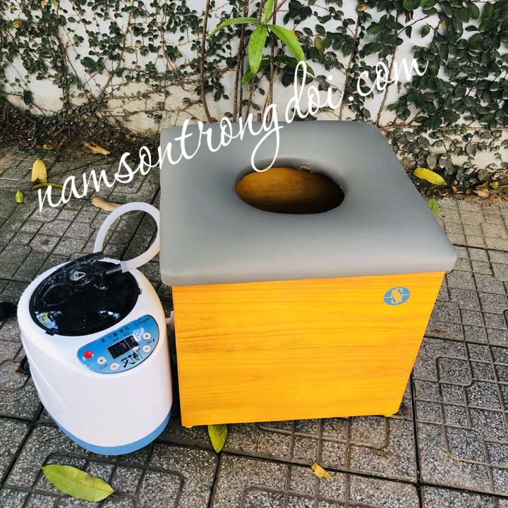 Bộ sản phẩm thùng gỗ xông phụ khoa xông trĩ và máy xông