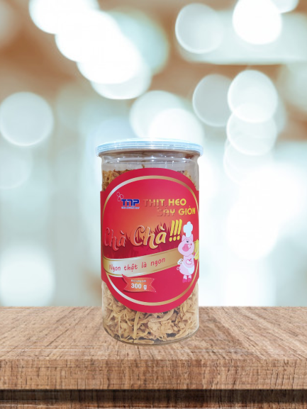 Thịt heo sấy giòn Chà Chà - Thảo Nguyên Phát hũ 300g