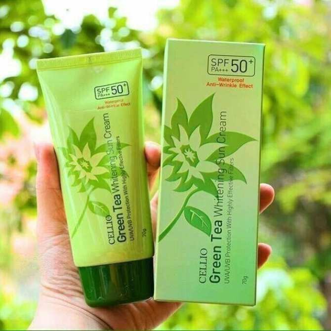 [HCM]Kem chống nắng Cellio Green Tea Whitenning Sun Cream SPF50
