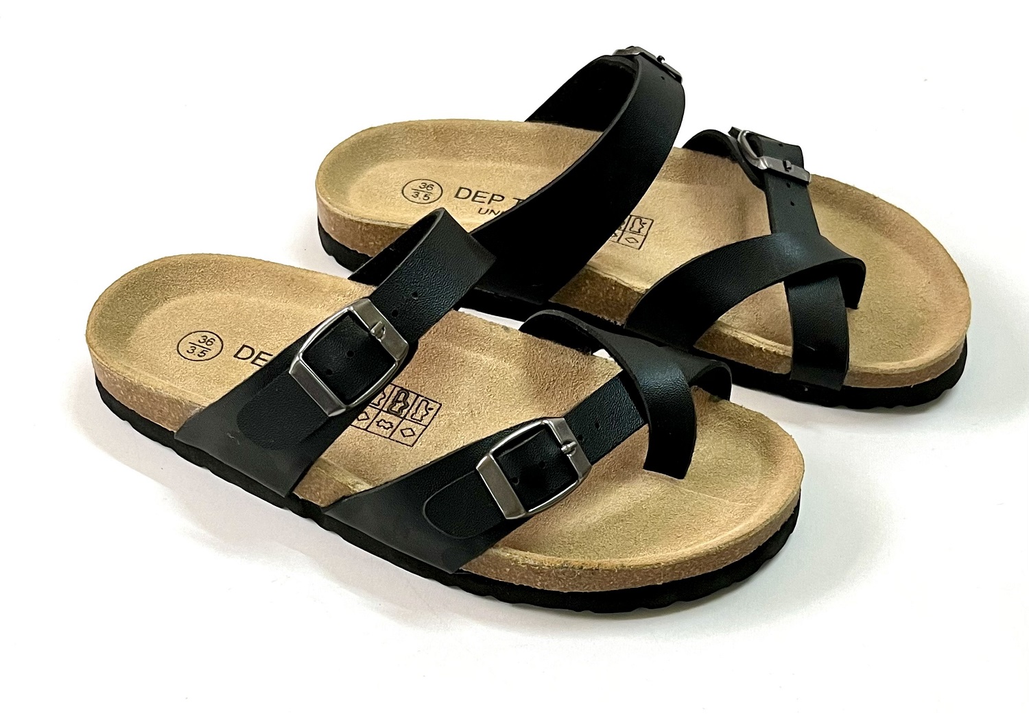 Dép xỏ ngón đen dt0003 đế trấu nam nữ unisex - thân thiện môi trường