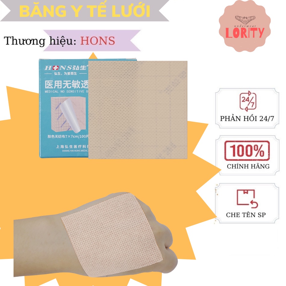 Băng y tế, băng keo y tế, cuộn băng vải y tế đa năng , hộp 100 miếng băng Y Tế 10cmx12cm