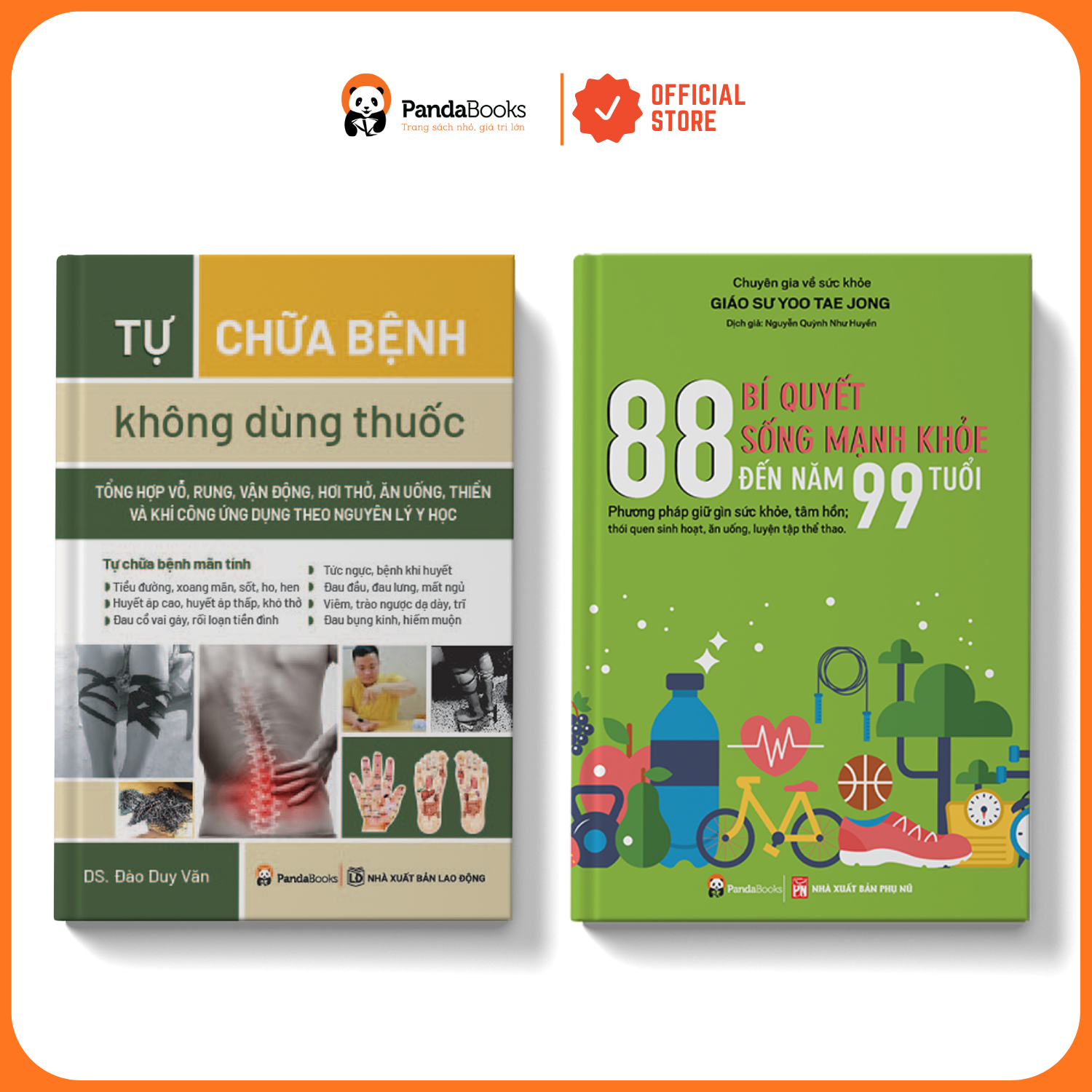 Sách - Combo 2 cuốn 88 bí quyết sống mạnh khỏe đến năm 99 tuổi + Tự chữa bệnh không dùng thuốc
