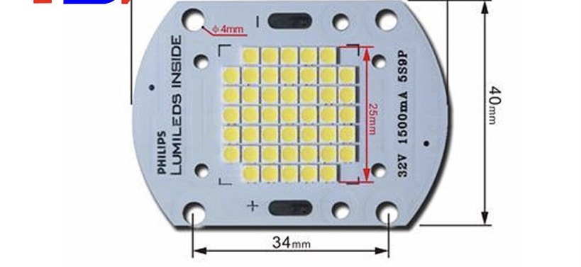 Chipled philip 50w 3030 45led siêu sáng cho lắp ráp đèn