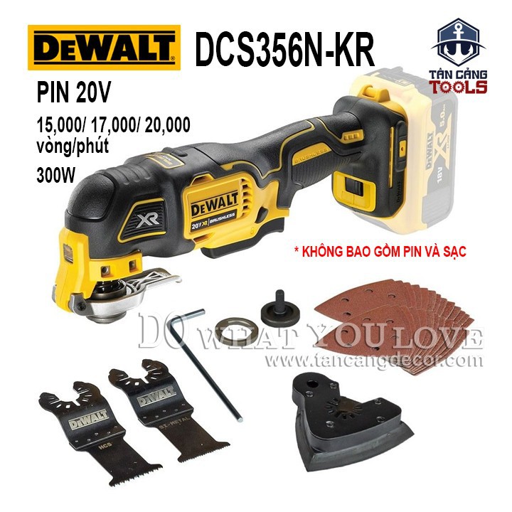Máy cắt rung đa năng dùng pin có điều tốc dewalt 18v dcs356n