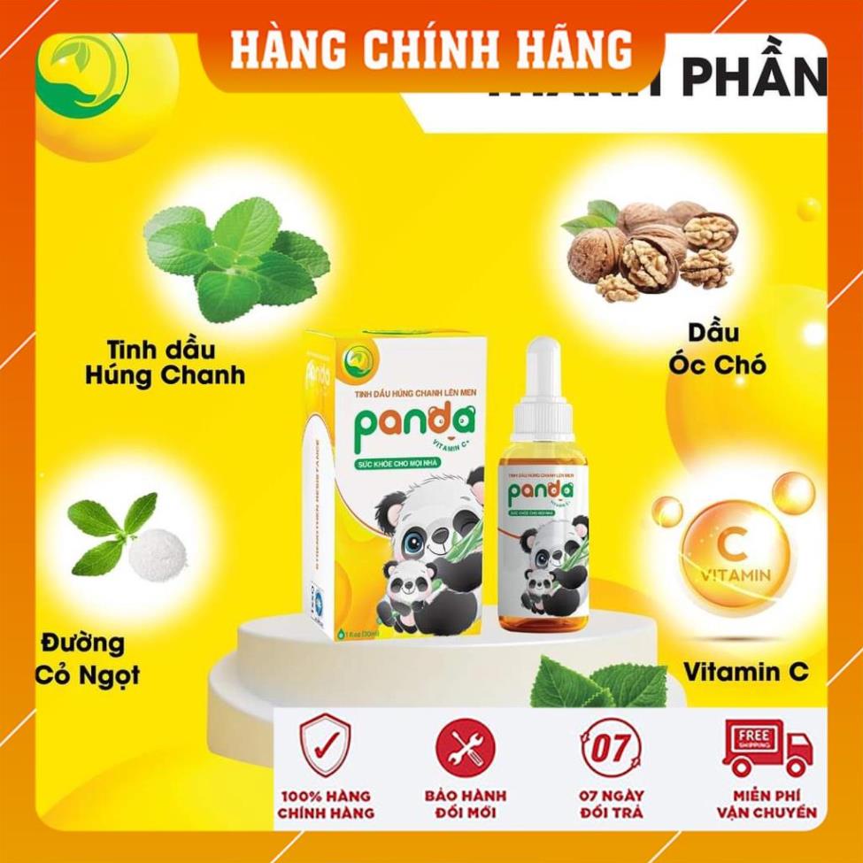 Tinh dầu húng chanh Panda 30ml - Giúp giảm ho , sổ mũi , tăng sức đề kháng cho trẻ - THuân Mộc Thanh Mộc Hương