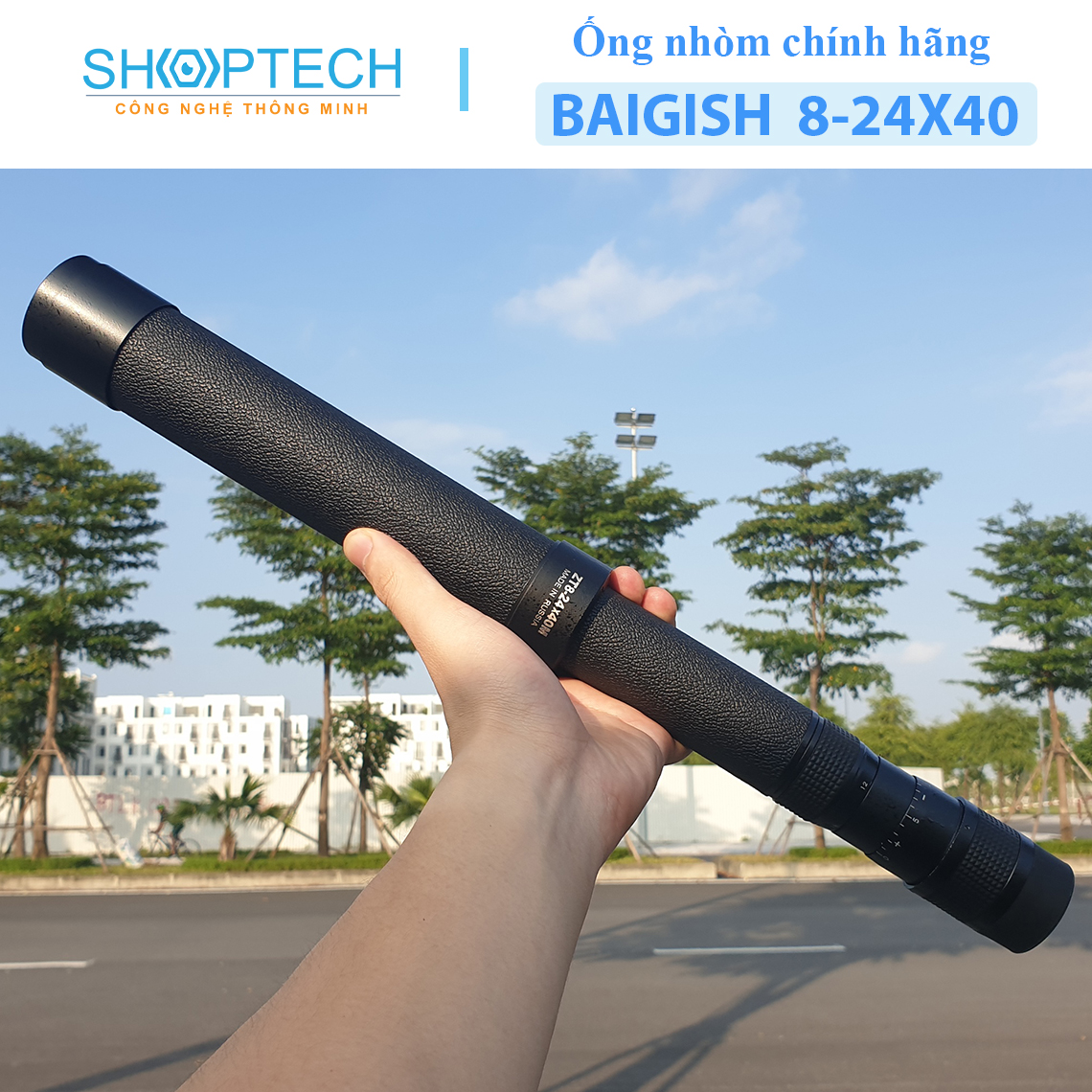 Ống nhòm Baigish 1 mắt Zoom 8-24x40 Chính hãng từ Nga - Chuyên dụng du lịch dã ngoại trải nghiệm