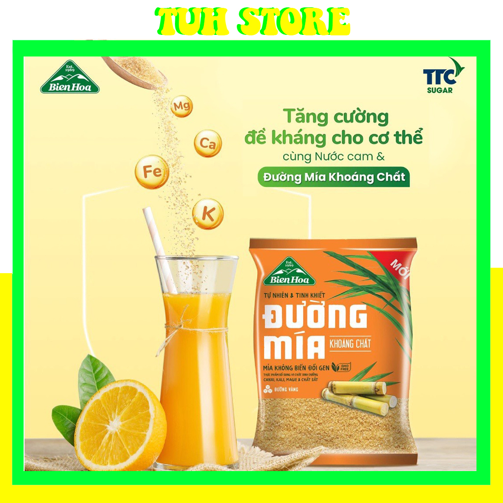 Đường mía khoáng chất Biên Hòa 1kg-TUH