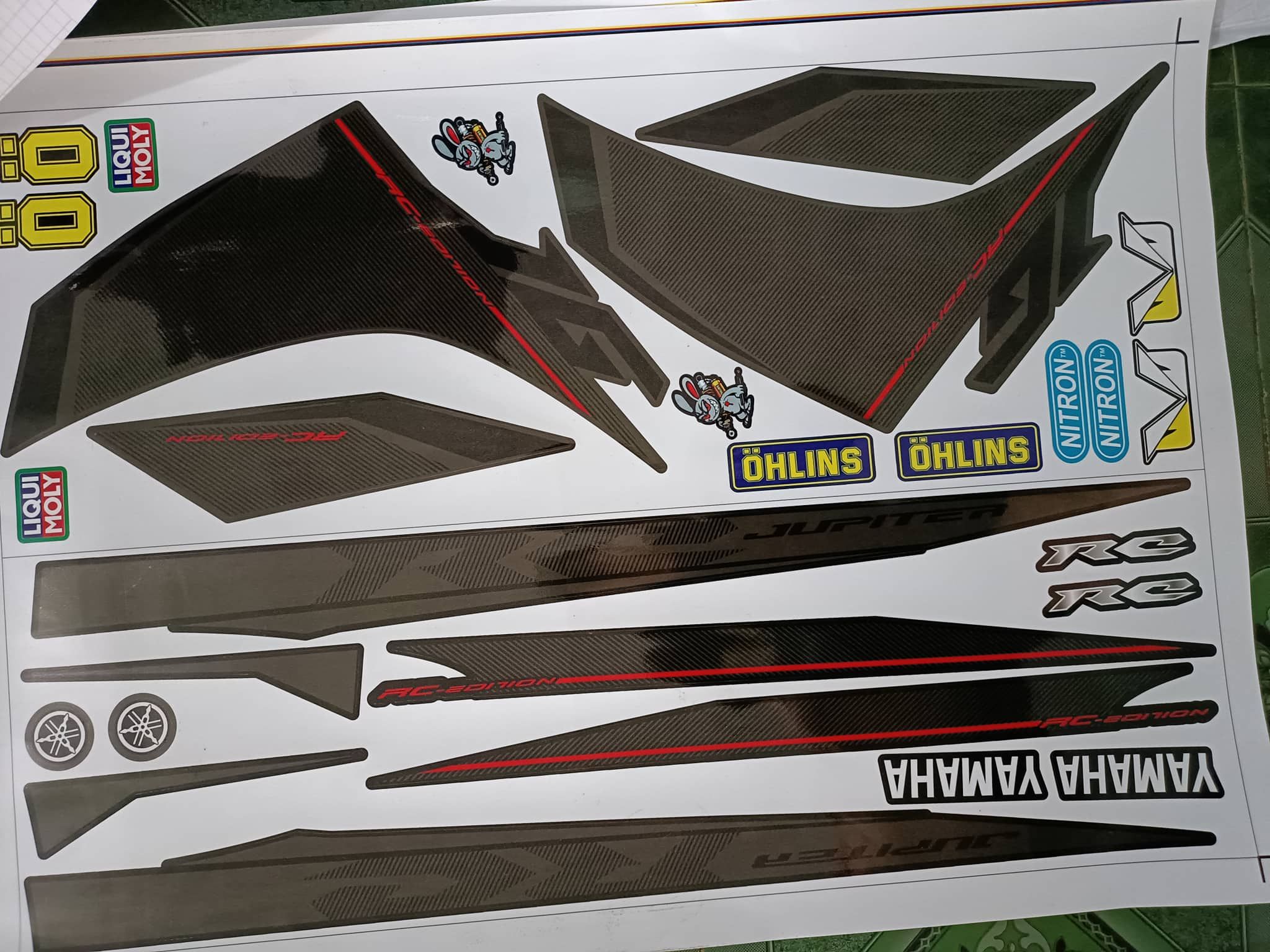 tem rời jupiter 115 2017 đen chỉ đỏ