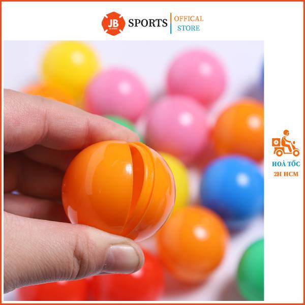 Quả bóng nhựa mở đôi, banh bốc thăm may mắn, bóng chập đôi, bóng nhựa 2 nửa 40mm