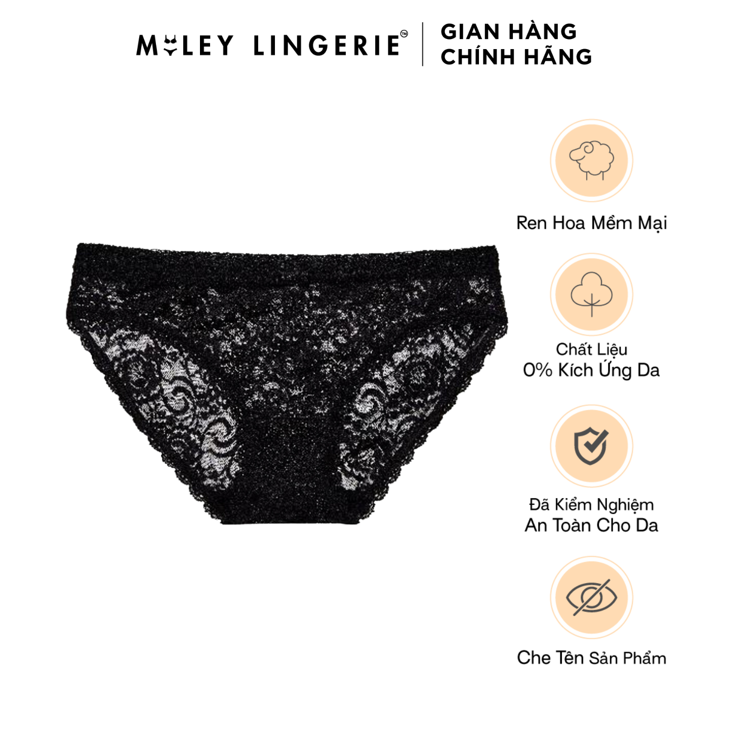 Quần Lót Ren Hoa Mềm Mại Thoáng Khí Đủ Màu MILEY LINGERIE