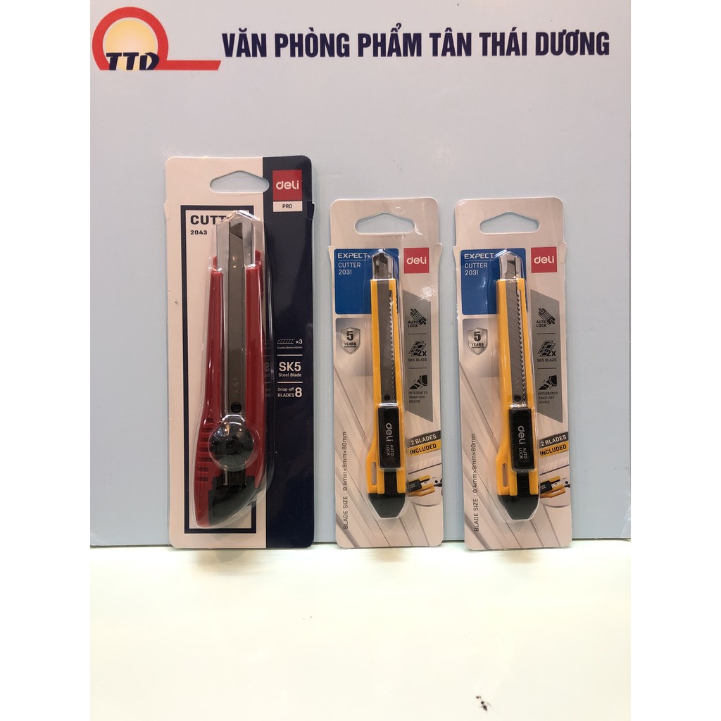 Dao trổ deli 2043 , dao dọc giấy deli 2031