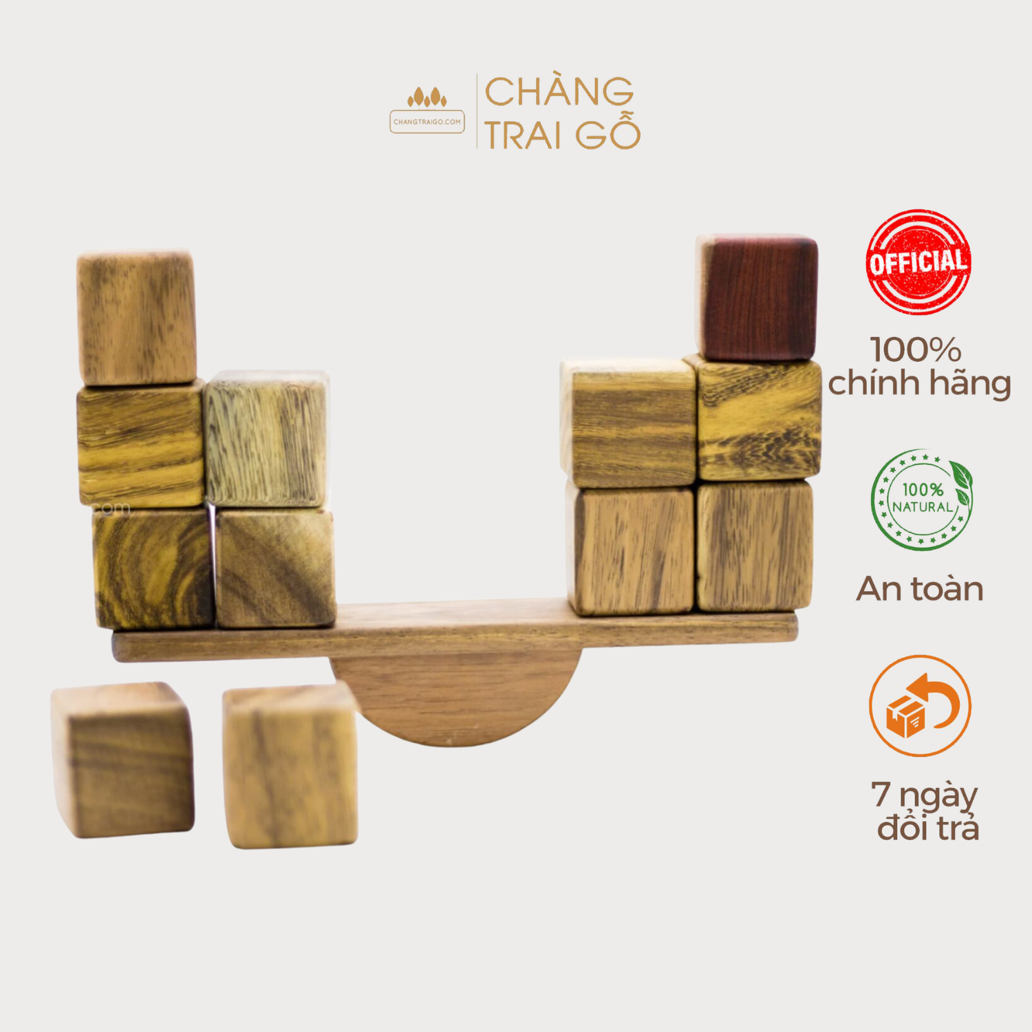 Bộ bập bênh thăng bằng đồ chơi trí tuệ chàng trai gỗ