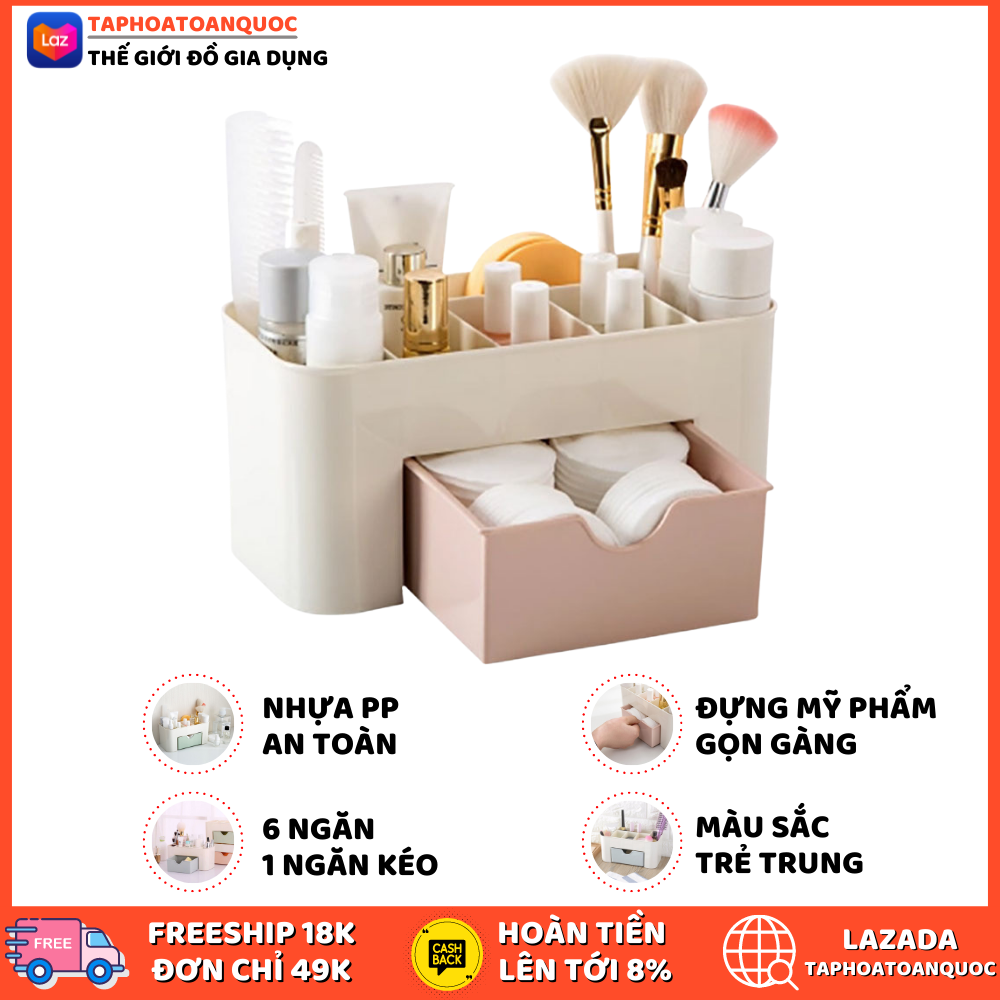 Kệ để mỹ phẩm bắt mắt bằng nhựa mẫu mới, đồ dùng cá nhân, khay đựng mỹ phẩm, phụ kiện làm đẹp, taphoatoanquoc