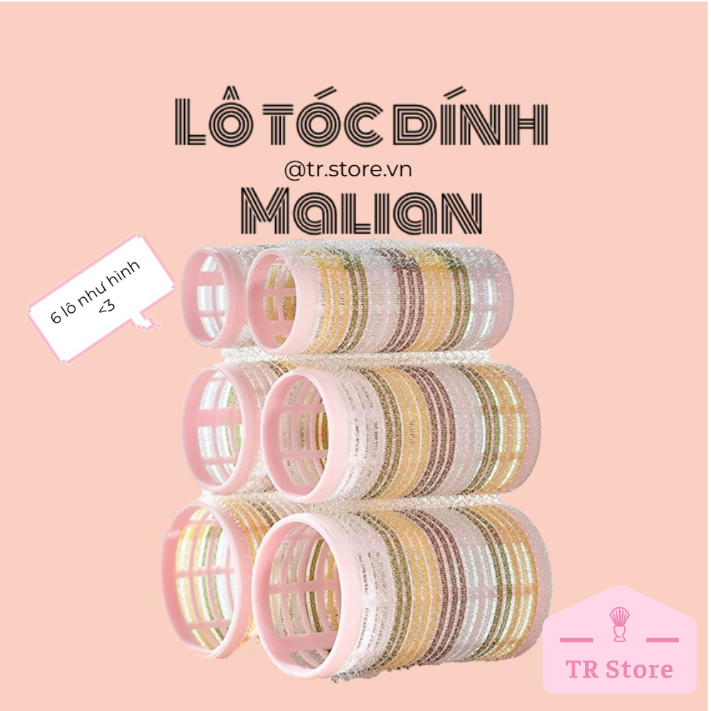 [HCM]Bộ 6 lô cuốn tóc tự dính Malian nhiều kích thước
